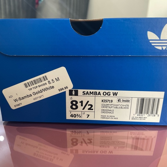 Adidas Women's Gold Samba Sneakers - Picture 6 of 6